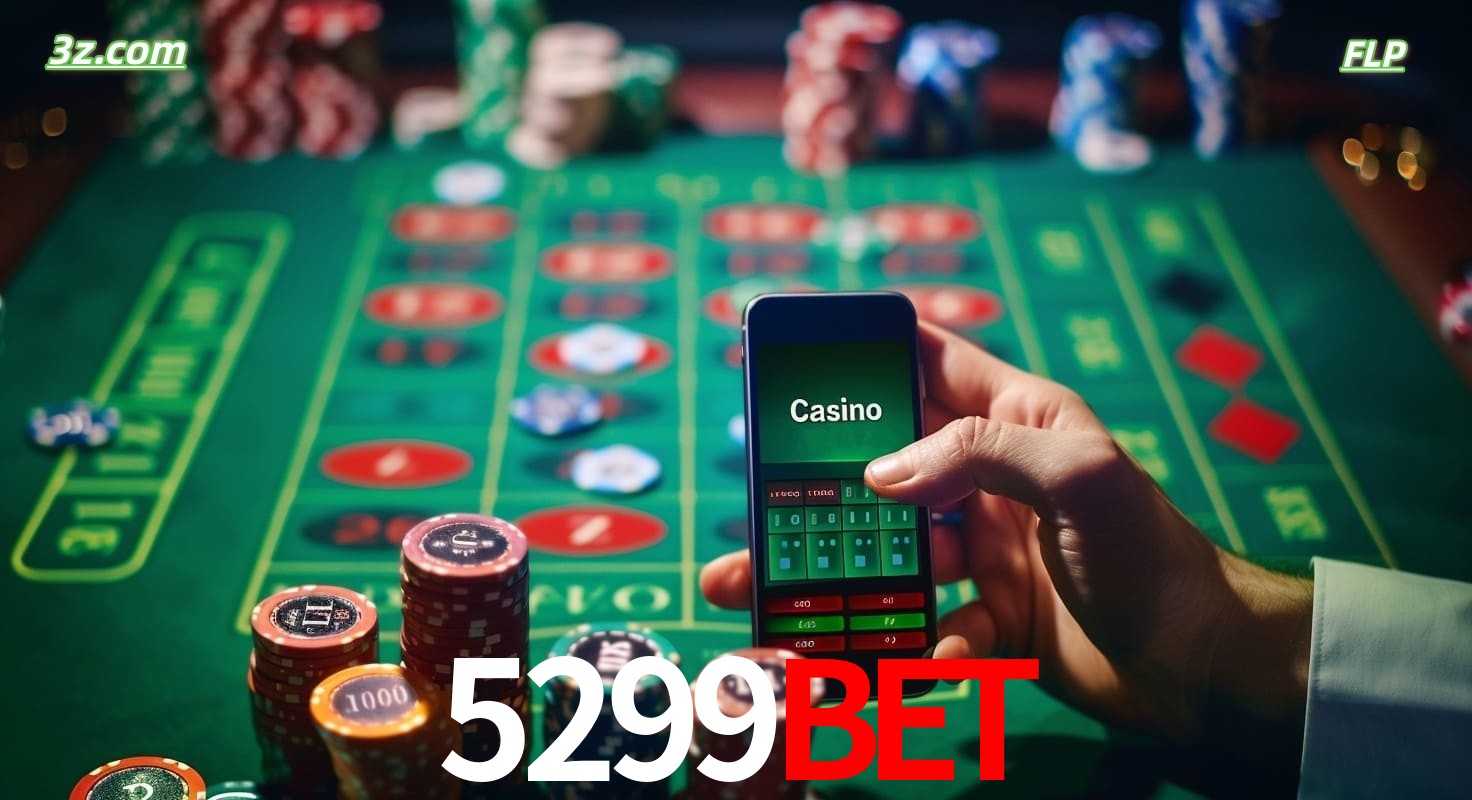 Cassino online móvel 5299bet com apostas em roleta e fichas de pôquer