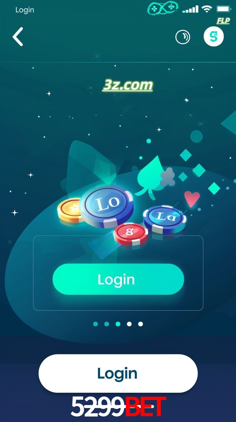 Login no aplicativo de cassino online 5299bet Brasil com bônus de boas-vindas